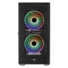 AeroCool Graphite v3 (Graphite-G-BK-v3) ACCM-PB24133.11 κουτί Midi Tower, ATX/MicroATX/Mini-ITX, πλαϊνό πάνελ από ψημένο γυαλί, χωρίς τροφοδοτικό, μαύρο
