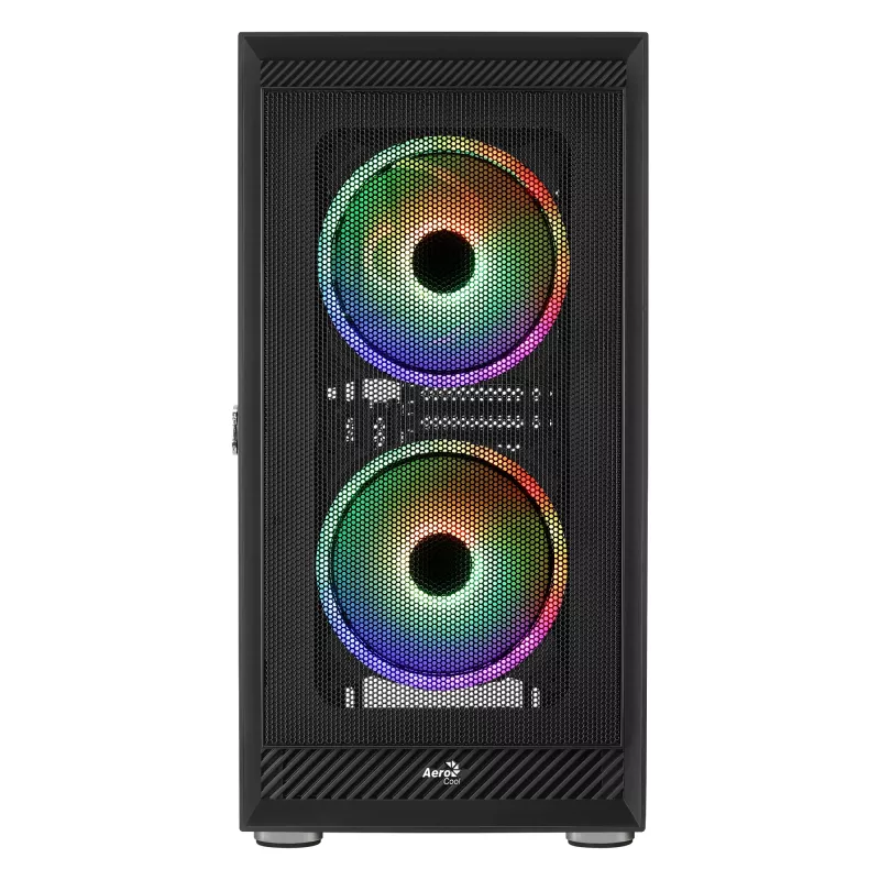 AeroCool Graphite v3 (Graphite-G-BK-v3) ACCM-PB24133.11 κουτί Midi Tower, ATX/MicroATX/Mini-ITX, πλαϊνό πάνελ από ψημένο γυαλί, χωρίς τροφοδοτικό, μαύρο