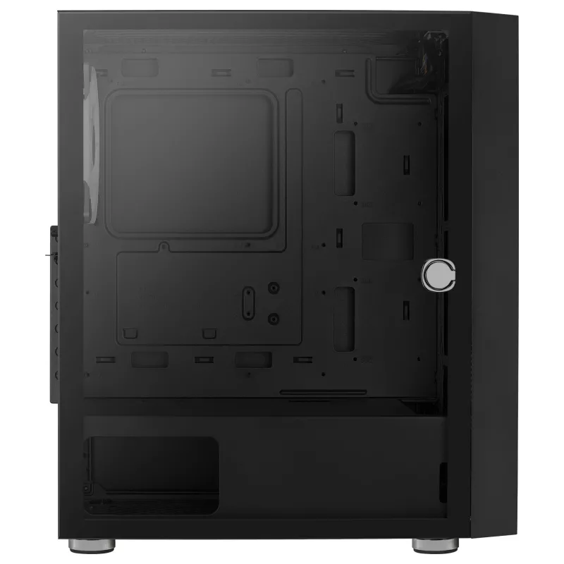 AeroCool Graphite v3 (Graphite-G-BK-v3) ACCM-PB24133.11 κουτί Midi Tower, ATX/MicroATX/Mini-ITX, πλαϊνό πάνελ από ψημένο γυαλί, χωρίς τροφοδοτικό, μαύρο