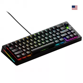 Glorious GMMK 3 65% προσαρμόσιμο gaming πληκτρολόγιο GLO-KB-GMMK3-65-PB-FOX-W-BLK-US, Pre-Built, ενσύρματο, διακόπτες Fox, ANSI US, μαύρο