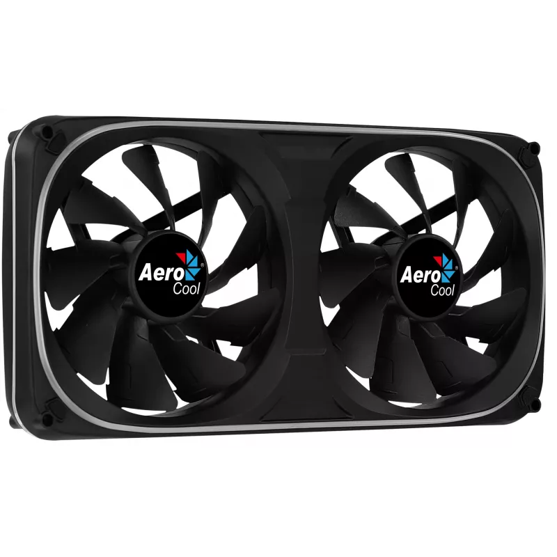 Aerocool ASTRO24 Dual Fan PC 12cm ARGB LED Αντιδονητική Υποστήριξη Μαύρο