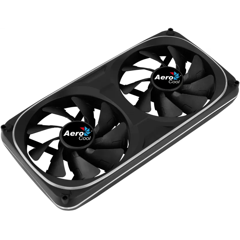 Aerocool ASTRO24 Dual Fan PC 12cm ARGB LED Αντιδονητική Υποστήριξη Μαύρο