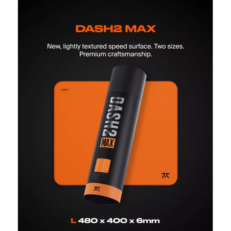 FNATIC mousepad - Dash V2 Max L - πορτοκαλί ηλιοβασιλέματος