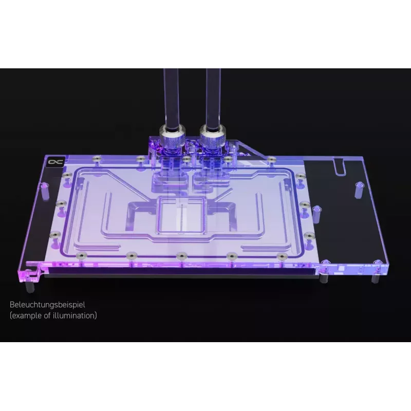 Water block + backplate Alphacool Eisblock Aurora ακρυλικό αλουμίνιο χαλκός διαφανές