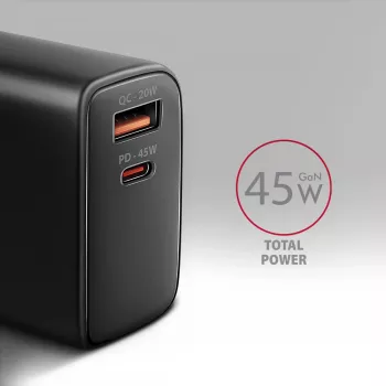 Φορτιστής Axagon ACU-PQ45 QC 3.0 4.0 AFC FCP PPS PD 45W μαύρο