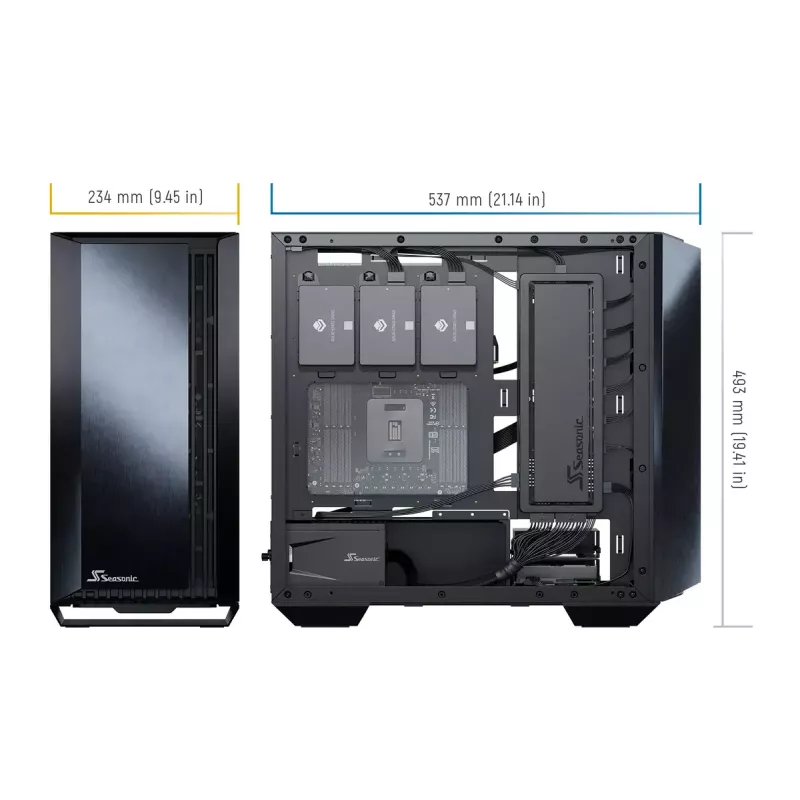 Κουτί PC Seasonic SYNCRO Q704 Midi Tower μαύρο
