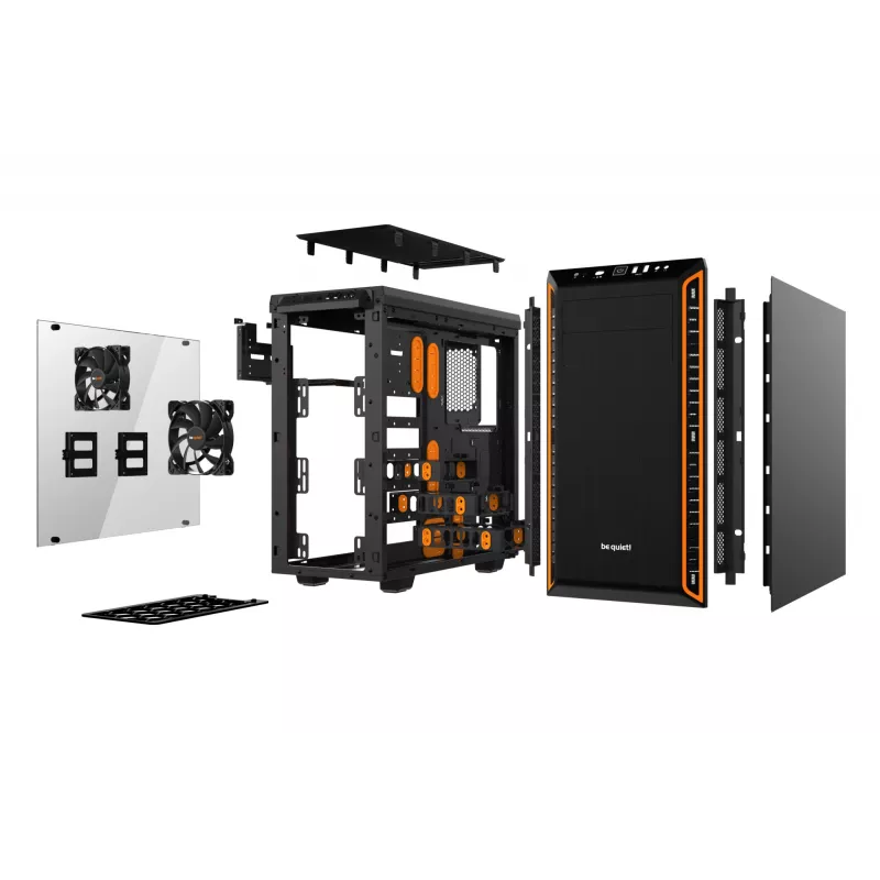 be quiet Pure Base 600 Window Midi Tower μαύρο, πορτοκαλί