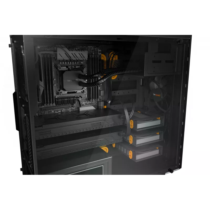 be quiet Pure Base 600 Window Midi Tower μαύρο, πορτοκαλί