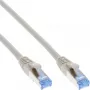InLine Καλώδιο δικτύου S/FTP PiMF Cat.6A αλογονούχο 500MHz γκρι 15m