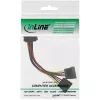 InLine Καλώδιο τροφοδοσίας SATA Y Υποδοχή SATA / 2x Βύσμα SATA 0,15 m