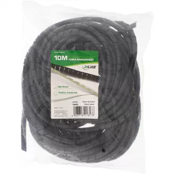 InLine σπιράλ ταινία περιέλιξης 10 m, μαύρο, 10 mm, μαύρο, 1 cm, 169 g, 200 mm, 210 mm, 50 mm