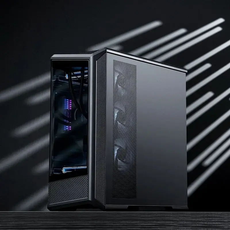 Κουτί υπολογιστή Jonsbo D400 Midi Tower ATX Tempered Glass – μαύρο