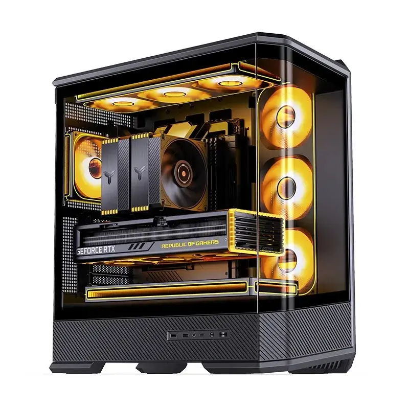 Κουτί υπολογιστή Jonsbo D400 Midi Tower ATX Tempered Glass – μαύρο