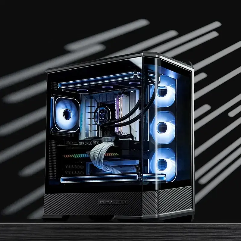 Κουτί υπολογιστή Jonsbo D400 Midi Tower ATX Tempered Glass – μαύρο