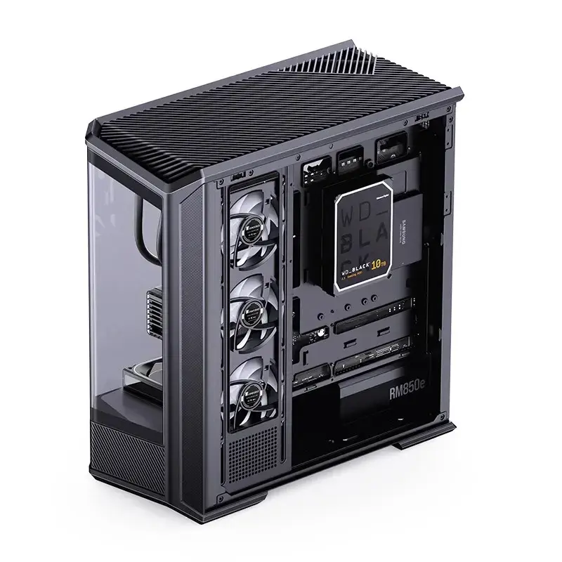Κουτί υπολογιστή Jonsbo D400 Midi Tower ATX Tempered Glass – μαύρο
