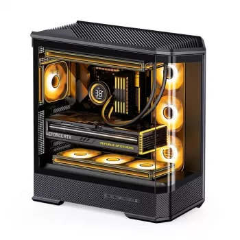 Κουτί υπολογιστή Jonsbo D400 Midi Tower ATX Tempered Glass – μαύρο