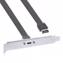 InLine PCI-Slot-Blende, USB-C σε USB 3.2 Μπροστινό Πάνελ Key-A εσωτερικό, 0,5 m