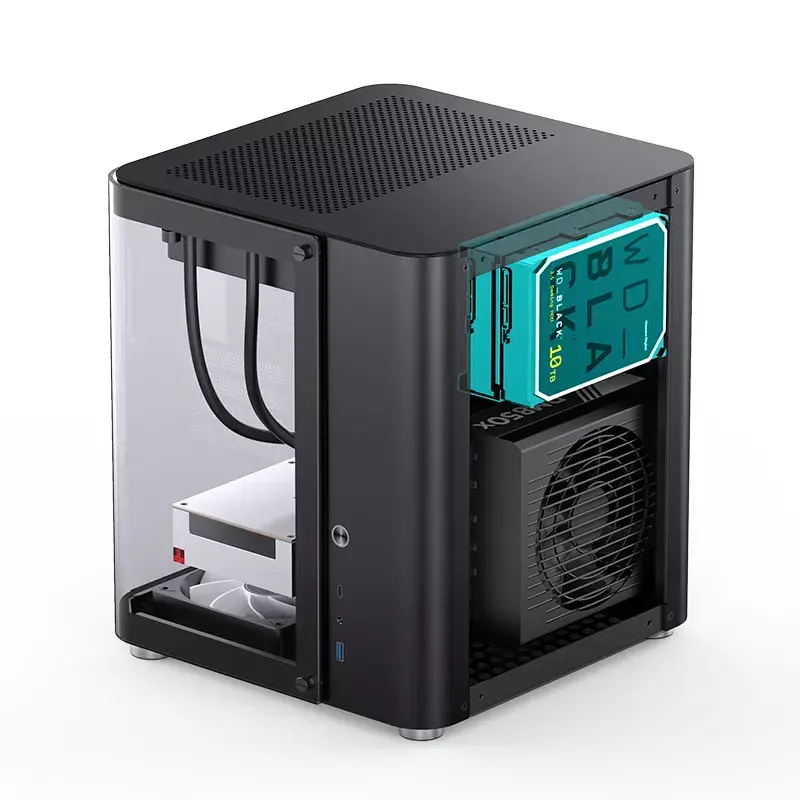 Κουτί υπολογιστή Jonsbo TK-1 2.0 Mini Tower Μαύρο