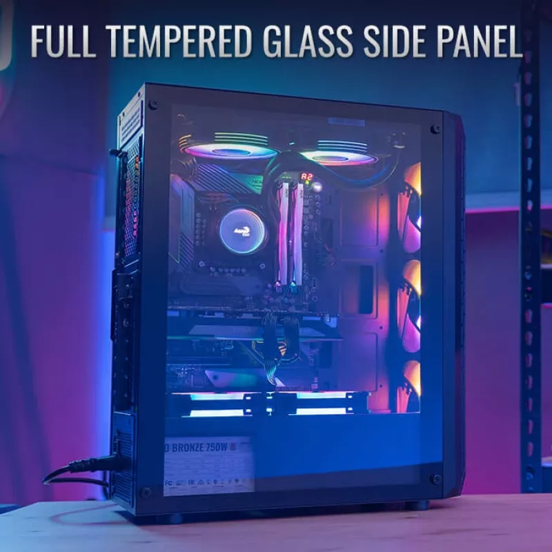 Κουτί υπολογιστή Aerocool Beam-G-BK-V1 Mini Tower Μαύρο