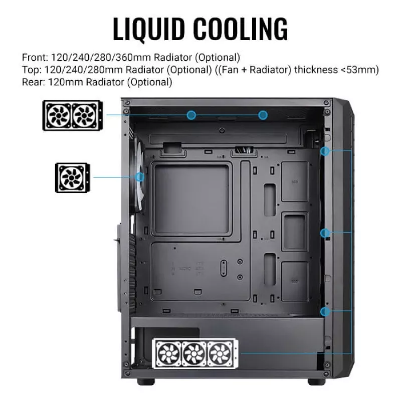 Κουτί υπολογιστή Aerocool Beam-G-BK-V1 Mini Tower Μαύρο