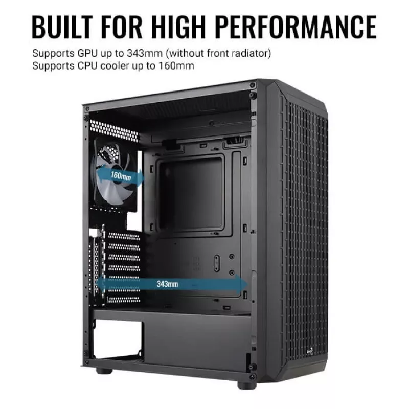 Κουτί υπολογιστή Aerocool Beam-G-BK-V1 Mini Tower Μαύρο