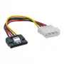 InLine Καλώδιο προσαρμογέα τροφοδοσίας SATA 4-Pin Molex / 15-Pin SATA με ασφάλιση 0,15 m
