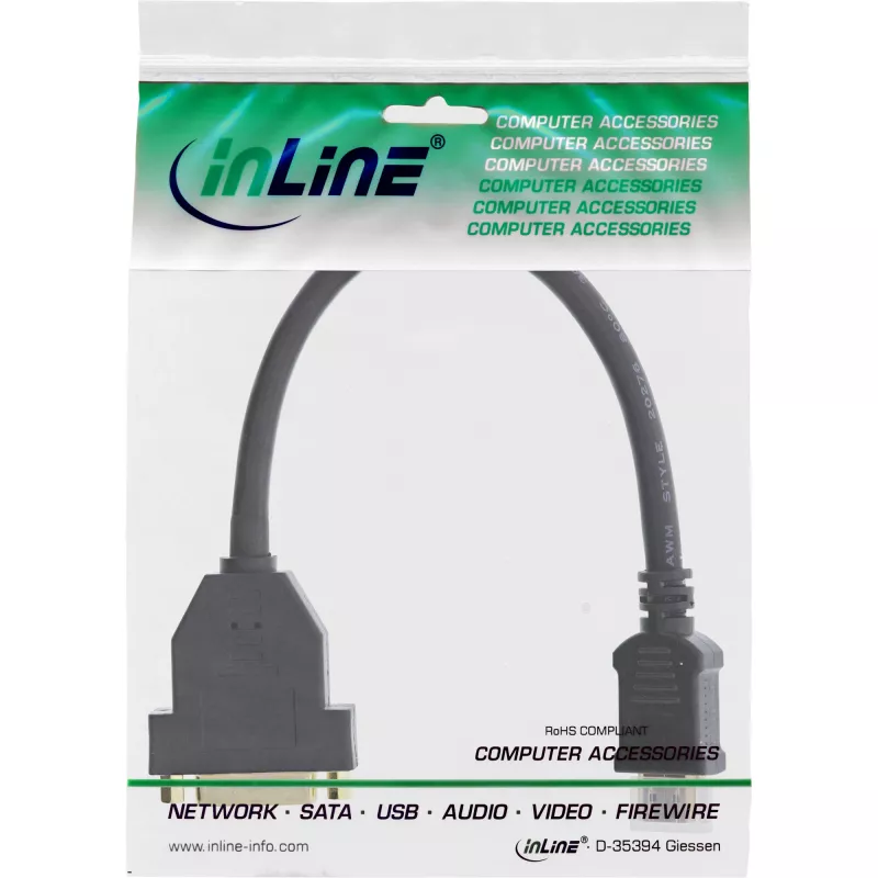InLine Προσαρμογέας HDMI-DVI HDMI A αρσενικό / DVI θηλυκό 0,2 m
