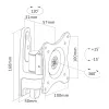 InLine Βάση τοίχου, για οθόνες έως 69 cm (27 ίντσες), μέγιστο 15 kg