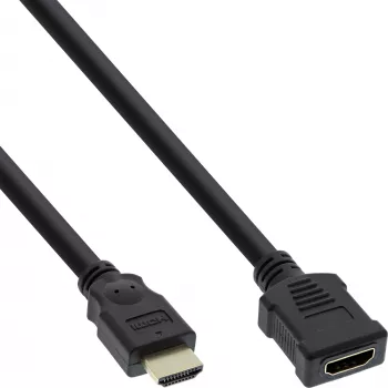 Καλώδιο HDMI InLine, καλώδιο High-Speed HDMI, M/W, μαύρο, χρυσές επαφές, 3 m