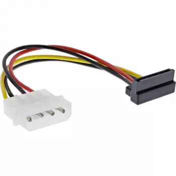 Καλώδιο προσαρμογέα τροφοδοσίας InLine SATA 1x 4-Pin θηλυκό / 15-Pin SATA προς τα πάνω γωνιακό 29670X