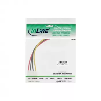 Καλώδιο προσαρμογέα τροφοδοσίας InLine SATA 1x 4-Pin θηλυκό / 15-Pin SATA προς τα πάνω γωνιακό 29670X