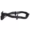 SilverStone SST-PP07-BTSB καλώδιο προέκτασης από Molex 4 ακίδων σε 4x SATA, 300 mm, μαύρο