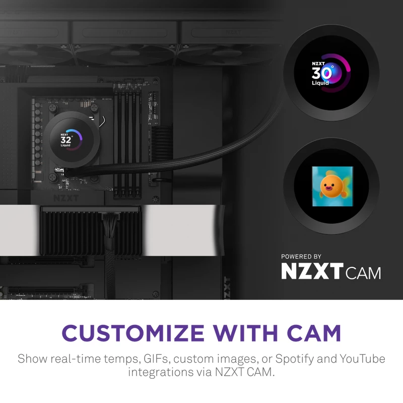 Υδρόψυκτρο All-in-One NZXT Kraken Plus 360 12 cm Μαύρο Fluid Dynamic Bearing