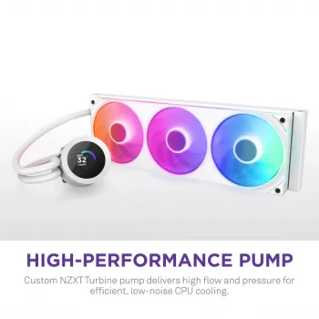Υδρόψυκτρο All-in-One NZXT Kraken Plus 360 RGB Λευκό 500–2400 U/min