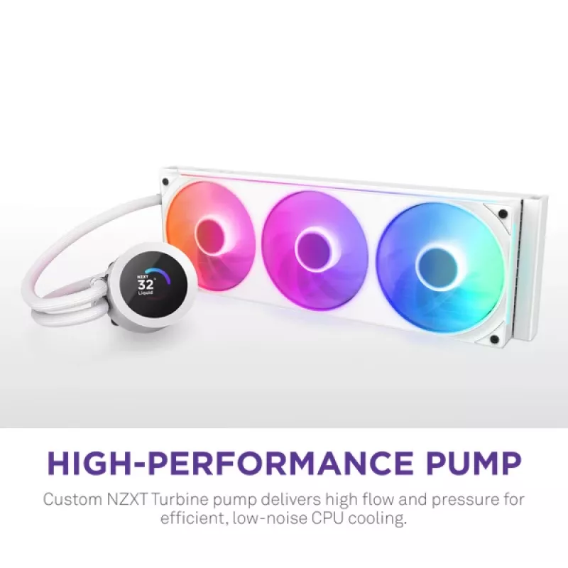 Υδρόψυκτρο All-in-One NZXT Kraken Plus 360 RGB Λευκό 500–2400 U/min