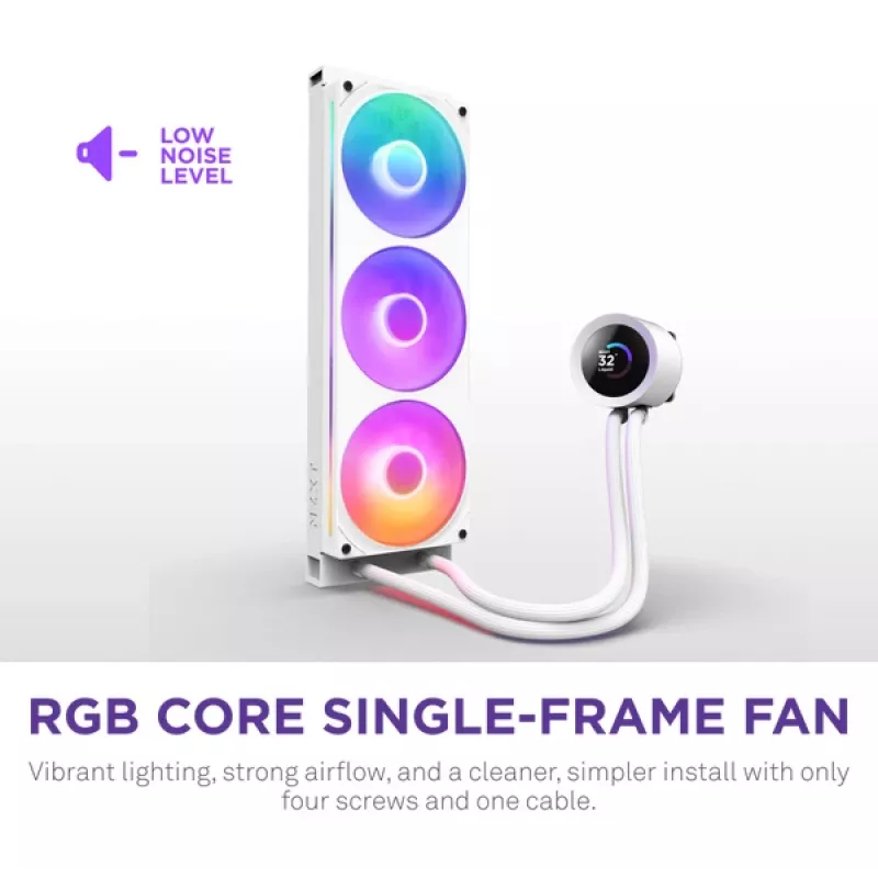 Υδρόψυκτρο All-in-One NZXT Kraken Plus 360 RGB Λευκό 500–2400 U/min