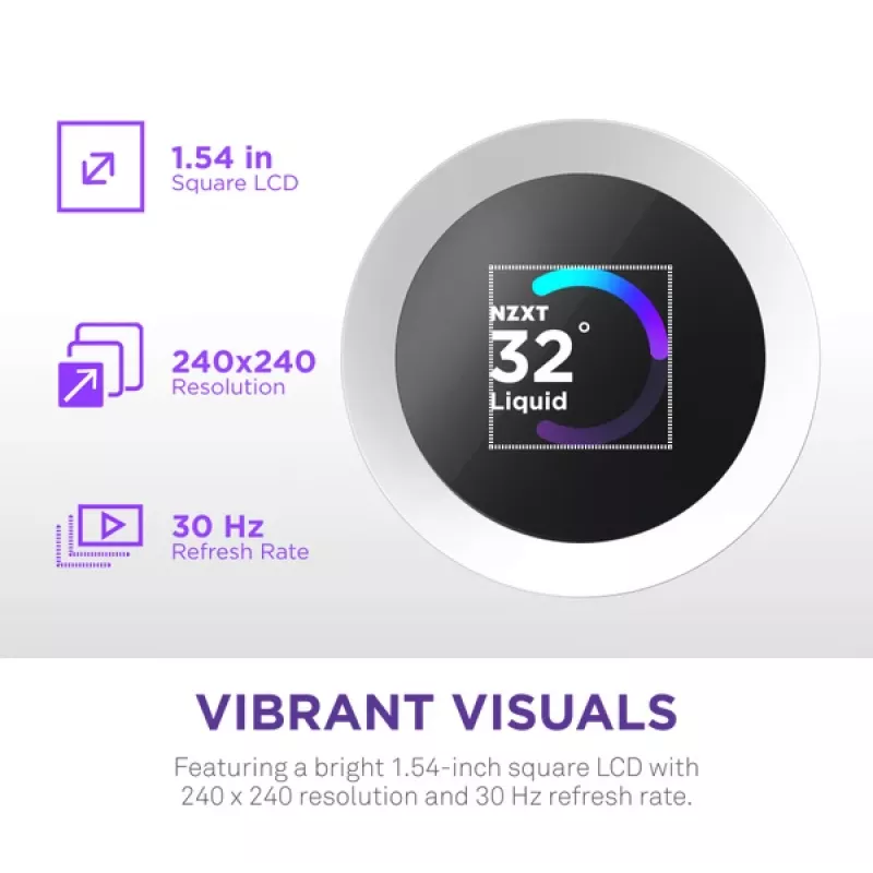 Υδρόψυκτρο All-in-One NZXT Kraken Plus 360 RGB Λευκό 500–2400 U/min
