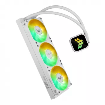 Υγρόψυκτη μονάδα all-in-one ASUS TUF Gaming LC III 360 ARGB White Edition – 360 mm, ανεμιστήρες 120 mm, υποστήριξη LGA1700/1200, AM4/AM5
