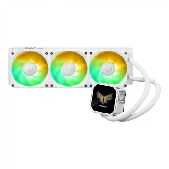 Υγρόψυκτη μονάδα all-in-one ASUS TUF Gaming LC III 360 ARGB LCD White Edition – ψυγείο 360 mm, 3 × ανεμιστήρες PWM 120 mm, οθόνη LCD, λευκό