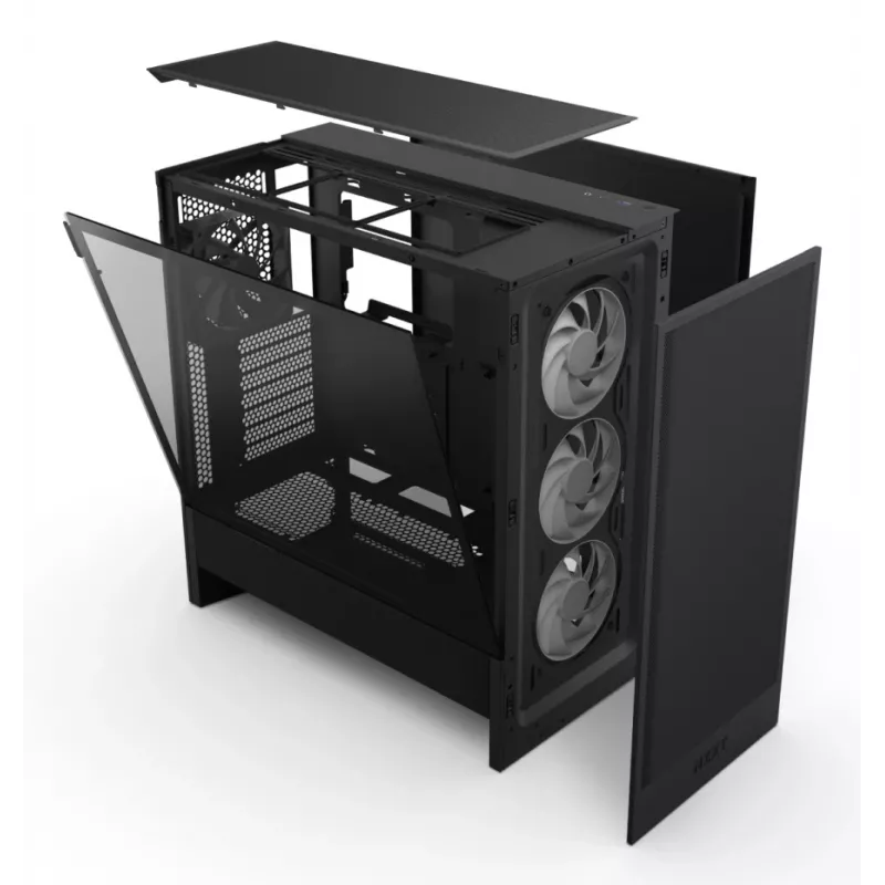 NZXT CPU Chassis H7 Flow 2024 RGB Mid Tower Airflow ATX Μαύρο