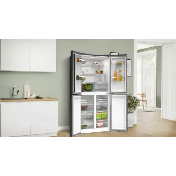 Bosch Serie 4 KMC85LBEA Ψυγείο Side-by-Side, ελεύθερης τοποθέτησης, 547 l, μαύρο