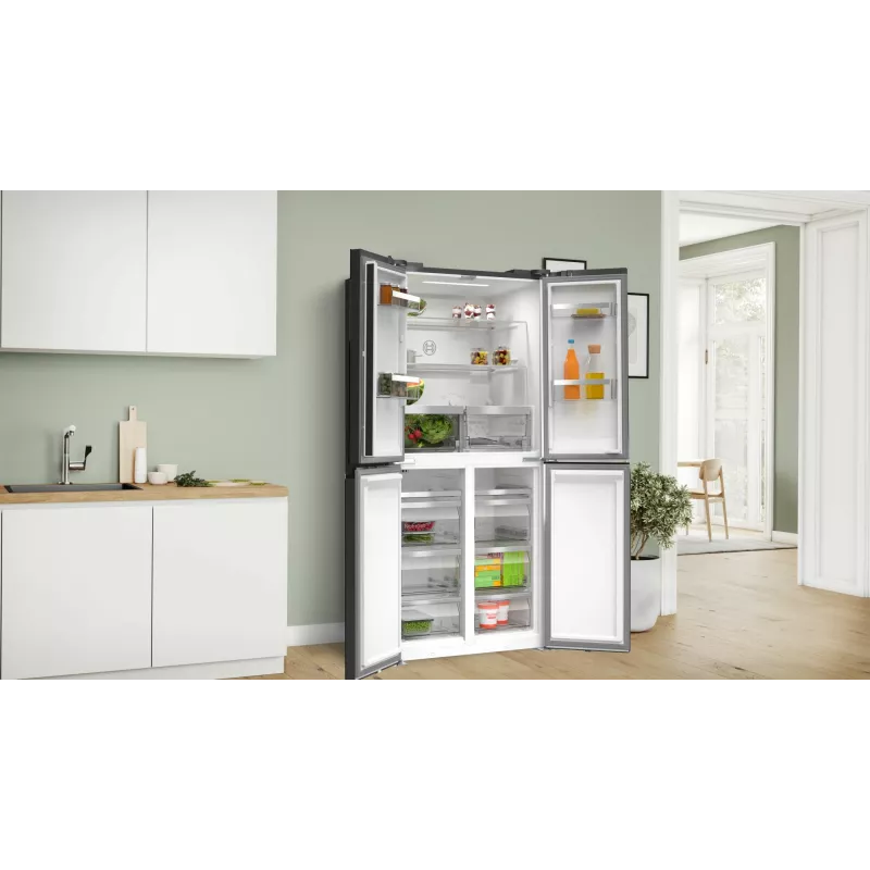 Bosch Serie 4 KMC85LBEA Ψυγείο Side-by-Side, ελεύθερης τοποθέτησης, 547 l, μαύρο