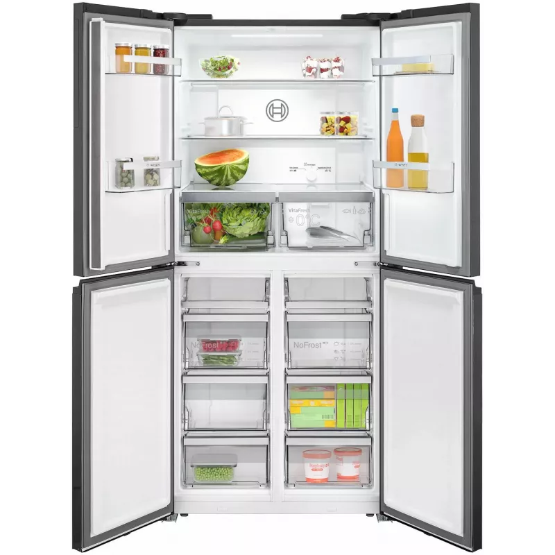Bosch Serie 4 KMC85LBEA Ψυγείο Side-by-Side, ελεύθερης τοποθέτησης, 547 l, μαύρο