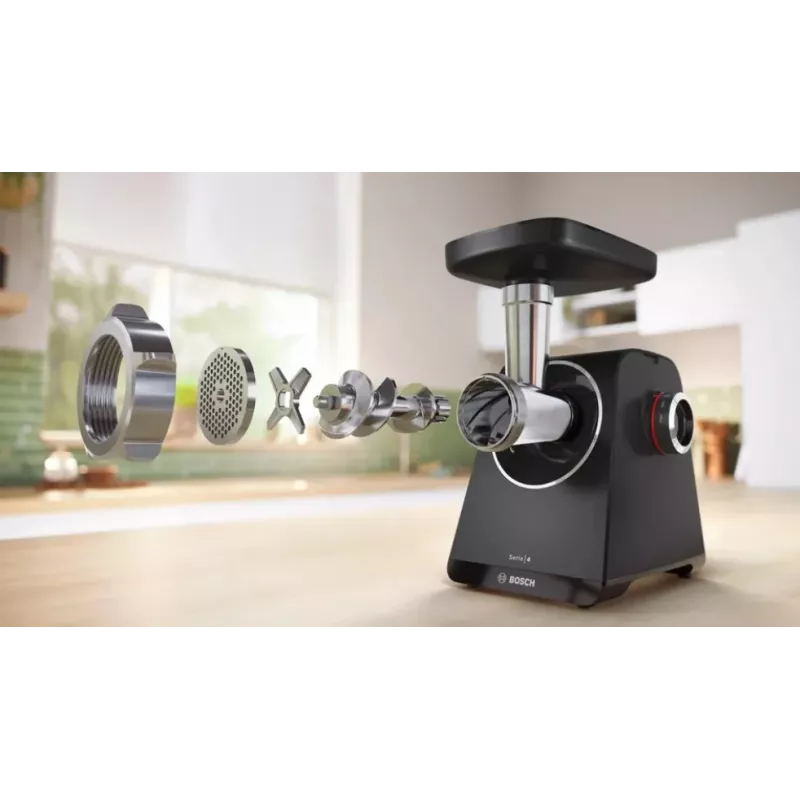Bosch Serie 4 MFWS440B Κιμάς μηχανή 1900 W, μαύρη, ασημί