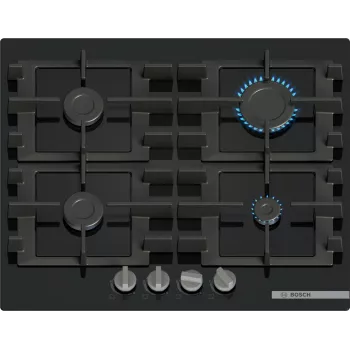 Bosch Serie 4 PNP6B6K40 Εστία Μαύρη Εντοιχιζόμενη 60 cm Υγραερίου 4 Ζώνη(-ες)