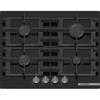 Bosch Serie 4 PNP6B6K40 Εστία Μαύρη Εντοιχιζόμενη 60 cm Υγραερίου 4 Ζώνη(-ες)