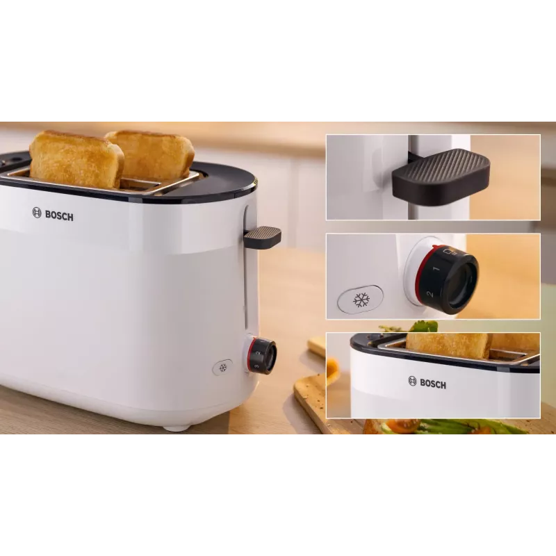 Bosch TAT2M121 Τοστιέρα 6 2 Φέτες 950 W Λευκή