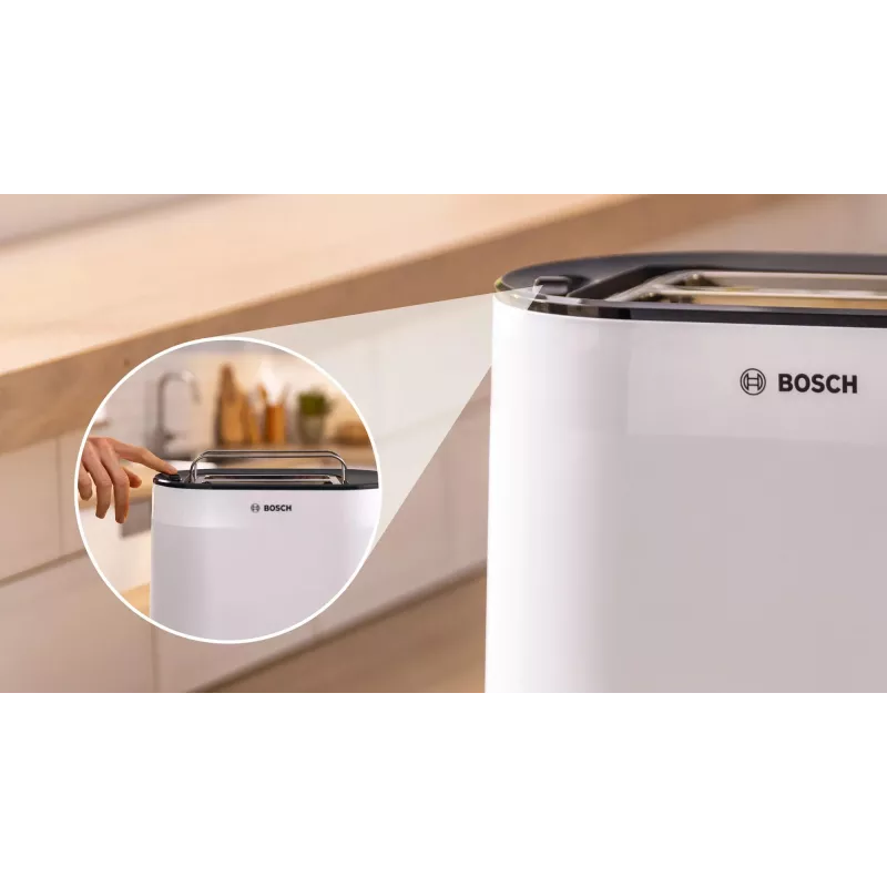 Bosch TAT2M121 Τοστιέρα 6 2 Φέτες 950 W Λευκή
