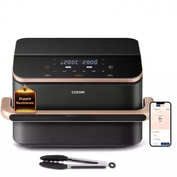 Cosori Dual Blaze Twinfry Chef Edition Διπλή 10 L Ελεύθερη 2800 W Φριτέζα θερμού αέρα Σκούρο γκρι, Ροζ χρυσό