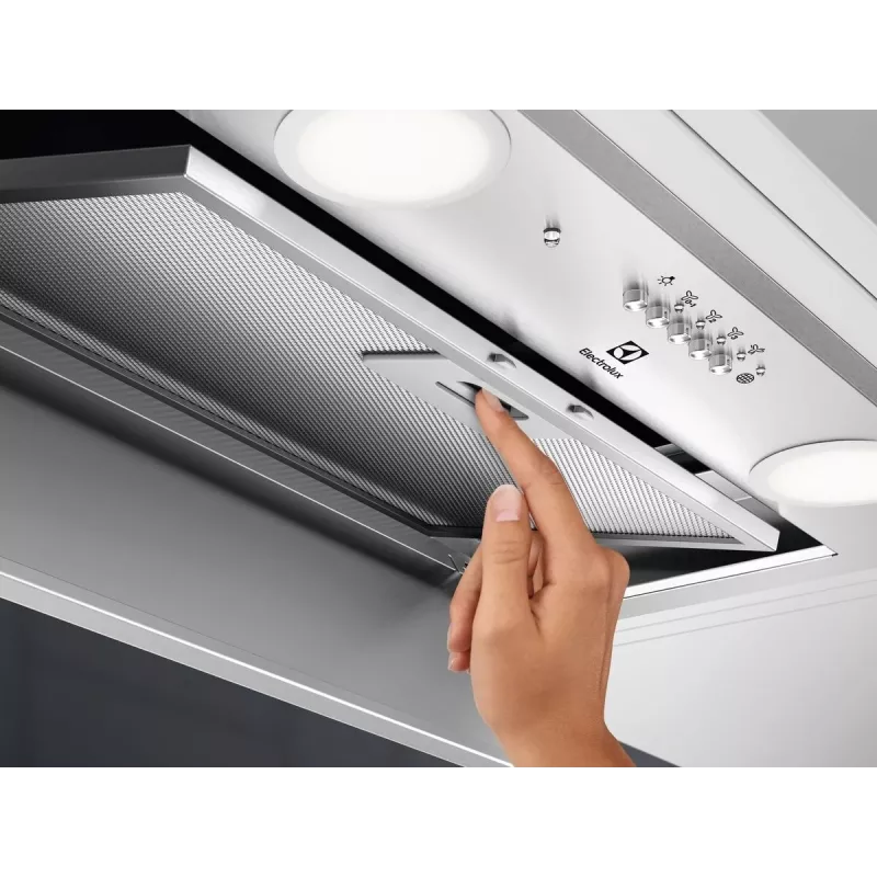 Electrolux LFG516X εντοιχιζόμενος απορροφητήρας, 54 cm, 600 m³/h (εντατική λειτουργία), 3 ταχύτητες, LED, τηλεχειριστήριο, ανοξείδωτος χάλυβας